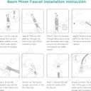 High Arc Bar Sink Faucet Black Single Hole Kitchen Sink Tap Single-Handle RV Faucets Prep Sink Tap with 360 Swivel Spout Kitchen Mixer Tap with 24Inch Water Supply Lines (Tall)