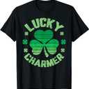 Lucky Charmer Boys Kids Girl Funny St. Patrick's Day T-Shirt, Size 4T