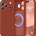 LOVE 3000 Designed for iPhone 17 Pro Case, Premium Silicone [Compatible with Magsafe][Soft Anti-Scratch Microfiber Lining] Shockproof Protective Phone Case for Men Women 6.3", Caramel