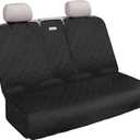 Back Seat Cover for Compact Cars/SUVs Rear Split Bench - 900D Oxford Waterproof Non-Slip Car Seat Protector for Messy Dogs & Kids, Easy Clean(Black) (Small-52"W)