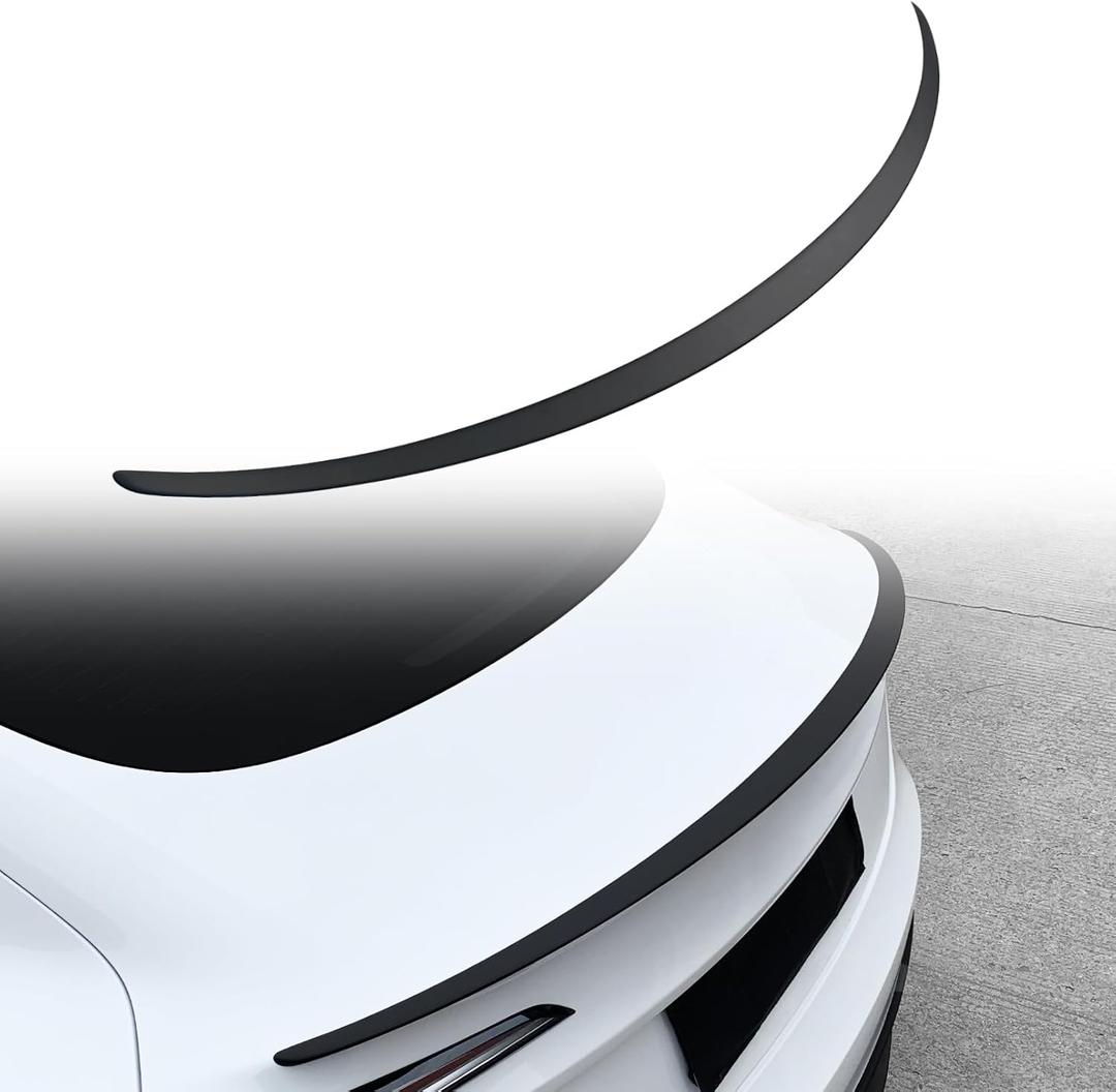 Spoiler Fit for Tesla Model 3 2024 2025, Upgrade ABS Material Rear Spoiler Wing OEM Rear Trunk Lip, Model 3 Highland Accessories (Matte Black)