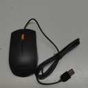 Lenovo 300 USB Wired Computer Mouse - Full Size Optical Ambidextrous Mouse with 1600 DPI, Reliable USB-A Wired Connection, Easy 3-Button Navigation  Long Lasting, Durable Basic Mouse, Black