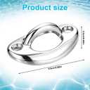 2PCS Curved Oval Rope Eyes with Screws Oval Shaped Curved Durable Hardware for Boats Decks and Outdoor Use Strong Rope Anchors for Secure Mounting