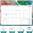 2 x Calendar 2026-2027, 18-Month Wall Calendar from Jan 2026 to Jun 2027, 11.5" x 14.7", Spiral Binding Hanging Monthly Calendar with Twin-Wire Binding, Perfect for Home or Office - Gilded Elegance