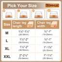 28Pcs Chair Leg Floor Protectors Rectangle for Hardwood Floors Silicone Caps Covers Felt Furniture Pads Clear Chair Sliders, Protect The Floor from Scratches(Fit:L 1.12"-1.5",W 0.75"-1")