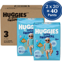 Huggies Little Swimmers Disposable Swim Diapers, Size 3 (16-26 lbs), 40 Ct (2 Packs of 20)