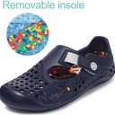 Water Shoes for Kids Swim Aqua Shoes Toddler Boys Girls Barefoot Sport Beach Pool Sandals Quick Dry Lightweight Breathable Slip on Sneakers (Toddler/Little Kid/Big Kid) (Dark Blue)