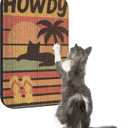 Art Cat Scratcher, Wall-Mountable Cat Scratching Board, Cat Wall Scratcher 16.7x11x1 Inch Cat Scratch Pad and Cat Scratchers for Indoor Cats Toy Furniture ProtectorBeach