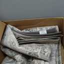 Washable Area Rugs for Living Room: 8x10 Bedroom Area Rugs Boho Vintage Rugs Stain Resistant Non Slip Low Pile Soft Lightweight Carpet for Kitchen Dining Room Farmhouse Nursery Kids Room Home Office (Brown and Cream)