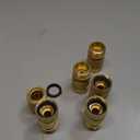 Hourleey Garden Hose Quick Connect, 6 Set Solid Brass 3/4 Inch GHT Thread Garden Hose Quick Connect Fittings, No-Leak Male and Female Water Hose Quick Release Connectors
