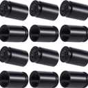 12PCS Bullet Valve Stem Caps, Black Universal Aluminum Alloy Tire Valve Covers Replacement Dustproof for Motorcycle Trucks Cars SUV Bike