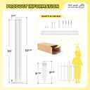 Coonoble 36 Inch Post White Picket Kit for Vinyl Fence Panels, Outdoor Garden Fences for Backyard Borders, Dog Rabbit Fences, Temporary Pool Fencing