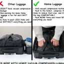 Homie Vacuum Compression Carry-On Luggage, With 360 Degree Wheels & Retractable Handle 21 Inch, Hardshell Suitcase, Up to 25% More Space