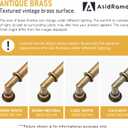 Asidrama 10 Pack 5 Inch(128mm) Brushed Antique Brass Cabinet Pulls, Kitchen Aged Brass Cabinet Handles Vintage Hardware for Cupboard Drawer