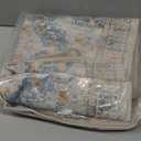 OPPODREAM Soft Neutral Area Rugs 5x7, 5x7 Washable Rug with Non Slip Backing, 5 x 7 Faux Cashmere Low-Pile Carpet, Cream White & Blue & Light Brown