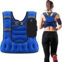 ZELUS Weighted Vest for Women Men, 20LB U-Shaped Ergonomic for Even Weight Distribution, Odorless Workout Vest with SGS Certification, Arm Pocket & Back Mesh Pouch for Training & Running