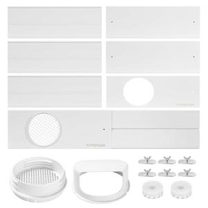 VIVOSUN Portable AC Sliding Door Vent Kit, 16.9"/21.2"-88.6" Length Adjustable, Fits 5.1” & 5.9” Exhaust Hose for Sliding Doors or Windows