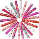 2 x Valentine Slap Bracelets for Kids Valentines Day Slap Bracelets Bulk for Boys and Girls Holiday Slap Bracelet Party Favors Supplies Classroom Prizes Exchanging Gifts (48)