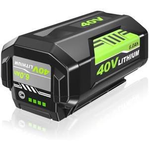 40v 6000mAh OP4026A Replacement for Ryobi 40V Battery 6.0Ah Compatible with Ryobi 40 Volt Battery Lithium OP4026A OP4015 OP4040 OP40201 OP4050A OP4015 OP40261 OP4030 OP40401 OP4060 Power Tools (Green)