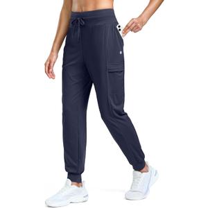 G Gradual Joggers for Women 4 Pockets High Waisted Athletic Jogger Pants Soft Sweatpants for Workout Running Travel (Blue, S)