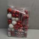 Shatterproof Christmas Ball Ornaments Set, 130 Pack Christmas Tree Decorations, Assorted Hanging Christmas Balls Bulk for Holiday Indoor Outdoor Xmas Party Decor (130 Red)