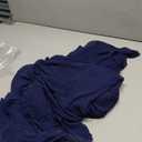 Nova In Sky Women's 2025 Fall Wedding Guest Dress Mesh Long Sleeve Ruffle Formal Cocktail Party Ruched Bodycon Midi Dresses (X-Large, Navy Blue)