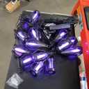 Solar Flame String Lights - 42ft 15 LED Lights Outdoor Solar String Lights for Garden Patio Halloween Decoration (Purple, 42ft)