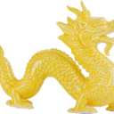 Feng Shui Dragon Statue Ceramic Figurine Home Office Zen Decor | Hand carved 3D porcelain,high temperature fired,lucky wealth decor for tea room office store,ideal chinese gift