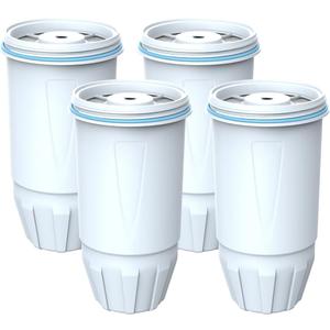 Lifefilter Water Filter Replacement for Pitcher Filters and Dispenser Filters, ZR-001 ZR-003 ZP-600 ZR-017, Multi-Stage Filter System, Reduce TDS, PFOA/PFOS, Chlorine, 4 Pack