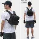 9L Mini Backpack for Men and Women, Small Backpack for Gym Hiking Travel Sports Running (Black)