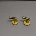 JQK Bathroom Towel Hook Brushed Gold, Brass Coat Robe Clothes Hook for Bathroom Kitchen Garage Wall Mounted (Pack of 2), SUS 304 Stainless Steel 0.8mm, TH100-BG-P2