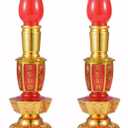 Led Retro Chinese Candle lamp Vintage Style Retro Nostalgic Ancient Chinese Style Buddhist Supplies - 1 Pair