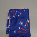 Hexagram 4th of July Tablecloth, Patriotic Tablecloth Rectangle 60x104 inch, Red and Blue Stars Indoor or Outdoor American Flag Independence Day Kitchen Table Decorations for Dinner