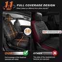 AOMSAZTO Car Seat Cover Fit for Tesla Model 3 2024 2025 (Not for Performance) - Full Set Black Seat Covers(with Armrest Cover)