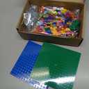 MALEKO 310 Pieces Classic Bricks Parts Pack, 2 Stackable Base Plates Transparent Flat Plates and Basic Creative Bulk Blocks, Compatible Starter Building Blocks in Random Color - Mixed Shape