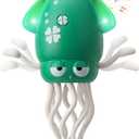 Interactive Dancing Octopus Baby Toy, Electric Crawling Tummy Time Toy,Rechargeable Music Sensory Toy Dancing Squid for Boys,Girls, Great Gifts for Birthday,Christmas(Green)