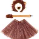 Women's Costume Accessories Set Animal Costumes Adult Fancy Dress Costumes for Cosplay Party Halloween Christmas (Lion)