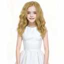 Ash Blonde Wig - Short, Wavy, Shoulder Length, Heat Resistant, Mixed Blonde Synthetic Hair for Girls, Cosplay & Party, (12 Inch)