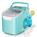 Antarctic Star Countertop Ice Maker Machine, 26Lbs/ Day Fastest 6‑Min Ice, Green