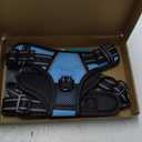 PoyPet No Pull Dog Harness, No Choke Front Lead Dog Reflective Harness, Adjustable Soft Padded Pet Vest with Easy Control Handle for Small to Large Dogs(Blue,M)