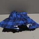 Avidlove Women Pleated Mini Skirt Sexy Lace Ruffle Solid Skirt Lingerie Short Skirts (Large, Blue Plaid)