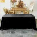 60 x 102 Inch Black Sequin Tablecloth Rectangle Sparkle Table Cover for Wedding Birthday Party Halloween Decoration