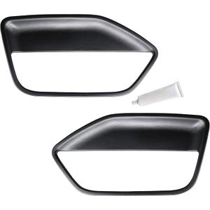 DashSkin Molded Plastic Door Panel Inserts (Left+Right Pair) Compatible with 2005-2009 Mustang in Black - Made in The USA