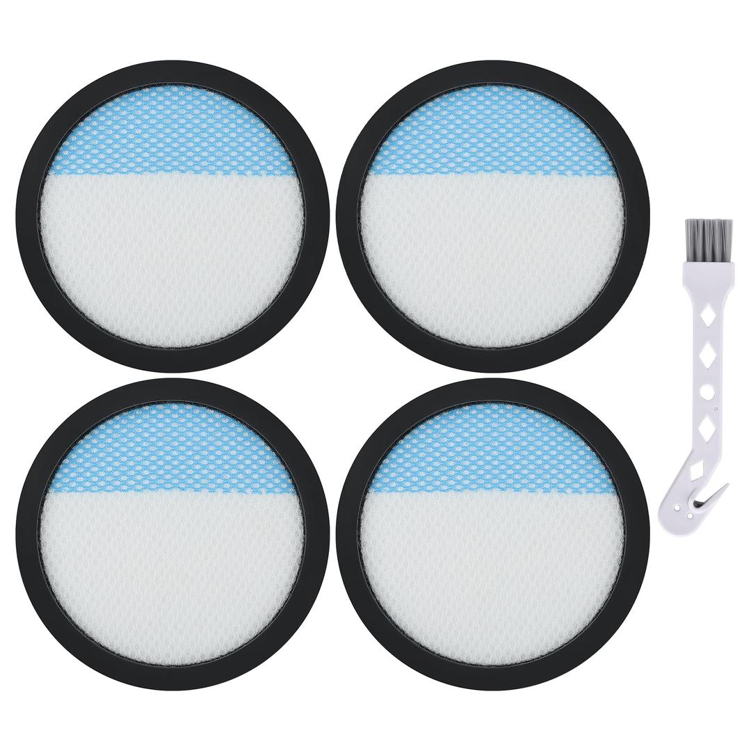 Filter for Ryobi 18V ONE+ PCL720, ONE+ HP PBLSV716, PBLSV717 Cordless Pet Stick Vacuum, Compare to Part A32SV720N, 4 Pack Washable Reusable Filters Replacement for Ryobi