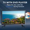 22 Inch TV with Built in DVD Player, TV DVD Combo for RV, Kitchen, Home, Full HD 1080P Small Flat Screen with HDMI/USB/AV Inputs, Upgraded Antenna