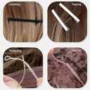 Hair Extension Tools Kit, 600 Silicone Lined Micro Rings, 1 Plier, 2 Hook Needle Pulling Loop, 10 Curved Hair Needle, 4 Metal Hair Clips, 1 Comb, 3 Sewing Threads, 200 Mini Rubber Bands