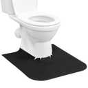 Upgrade Round Commode Potty Training Mats for Boys, Toilet Training Mats, Potty Training Toilet Rugs, Toilet Rugs u Shaped Washable, Toilet mats for Bathroom(4 Pack, Black)