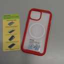 Magnetic for iPhone 15 Case with Built-in Sensitive Screen Protector, Full-Body Dual Front & Back Protective Phone Case [Compatible with MagSafe] Drop Proof 15 Cover 6.1 Inch, Red