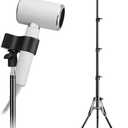 Hair Dryer Stand, Height Adjustable Hands-Free Lazy Blow Dryer Holder with 180 Degrees Rotatable Larger Clamp Non-Slip Tripod, for Bathroom, Vanity, Makeup Room Floor or Countertop Pet Salon
