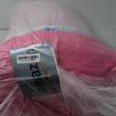 Full Body Pillow with Fluffy Stripe Faux Fur Removable Cover, Long Bed Pillow Adult 20x54 Inches for Side Sleeper and Pregnancy, Hot Pink.